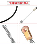 Close-up view of 56 Inch Go Kart Brake Cable Kit components for Predator 212cc 196cc and GX Series Engines showing details and fittings.