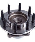 Top view of an 8 Stud Front Wheel Hub And Bearing Assembly For RWD Vans Under 9600 LB GVW Fits 2003 2017 Chevy Express 2500 3500 And GMC Savana 2500 3500 Beefed Up Heavy Duty High Load Capacity OE Quality Durable Wheel Hub.