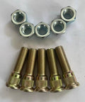 Five Pack 1/2-20 x 2 in Press-In Wheel Studs With Lug Nuts for Dexter Trailer Hub