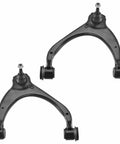 Upper control arms from All In One Front Suspension Kit With 12 Pieces Including Upper Control Arms Lower Ball Joints Outer And Inner Tie Rod Ends Sway Bar End Links And Rack Boots Direct Fit For 2015 2020 Cadillac Escalade Suburban Tahoe Silverado Sierra 1500