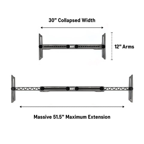 Stair Gauge And Layout Tool Pro Grade For Accurate Angles Lengths And Edges Heavy Duty CNC Aluminum Build, 30 to 51.5 inch range