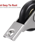 Heavy Duty Sliding Door Roller Wheels Kit With Slick Nylon Casters For Barn Glass And Closet Doors showing durable nylon wheel with metal bracket.