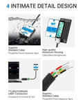 Beefy Nine-Axis Industrial Grade Accelerometer Inclinometer With MPU9250 Gyroscope Magnetometer And Digital Compass Altitude, IP67 Rugged Housing, Kalman Filtering, RM3100 Magnetometer Compensation, 0.2-200Hz Output Rate, 0.05 Degree XY Accuracy, aluminum housing with shielded cable