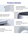 Product details of Super Portable Electric Freeze Mug And Quick Chill Cup for Ice Cold Beer Soda featuring aluminum body and cooling chip.