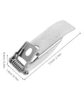 40 Pcs Downlight Spring Clips for LED Recessed Lighting Retention Clamps, galvanized metal clip, dimensions visible, side view.