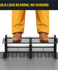 Heavy Duty Wall Mounted Tool Organizer Rack With Six Drill Holders And Four Hangers For Power Tools supporting 150lb weight