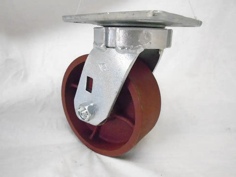 Built Like A Tank Set Of Four Five X Two Inch Swivel Casters Kingpinless Ductile Steel Frame heavy-duty 5x2 inch caster with smooth action.