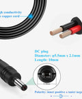 5V 1A Universal AC Adapter Power Supply Cord With 11 Interchangeable Plug Tips For Baby Monitors Cameras Raspberry Pi Swing USB Type C 5V Wall Charger 6ft, black 5.5x2.1mm DC plug and copper cord