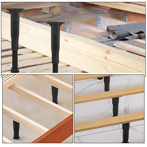 Heavy Duty Adjustable Furniture Legs 4 Pack For Dresser And Cabinet Steel And Plastic Build With Smooth No Burrs Finish Height Adjusts