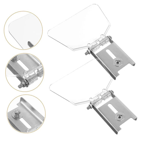 Two Piece Stainless Steel Bench Shield Kit Eye Guard For Grinders, Rust Resistant Eyeshield Protective Cover, side view