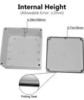 Hella Tough Waterproof IP67 Junction Box With Dustproof Sealed Plastic Housing dimensions showing internal height and potting seal.