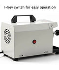 Professional Grade 220W Electric Scissors Sharpener side view showing 1-key switch and handle for easy operation.