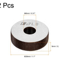 Two Pack Knurling Wheel Kit 28mm Outer Diameter, 8mm Inner Bore, 8mm Thickness, 1.0mm Pitch Straight Linear Knurling Wheels