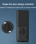 Smart Deadbolt With Bluetooth And Biometric Fingerprint Keypad For Fast No Keys Needed Entry with auto-lock and unlock features