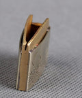 Solid Brass Habaki Collar Clip For Katana Blade detailed view showing the locking mechanism and craftsmanship