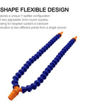 Quarter Inch PT Male Thread Y Shape Coolant Hose With Dual 3Mm Round Nozzles Eleven Point Eight Inch Flexible Plastic Pipe For CNC Lathe Milling Machines Water And Oil Coolant Delivery