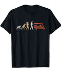 Classic Fit Dope Tuk Tuk Rickshaw Travel Tee Featuring Vintage Italian Scooter And East Asia Transport Vibes on black shirt.