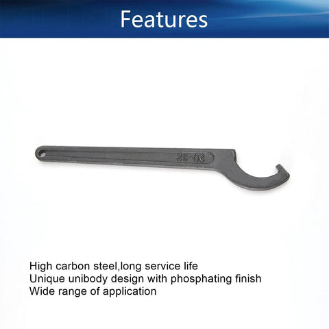 C Hook Wrench For 28-32mm Round Nut Metric Collet Chuck Spanner Heavy Duty Household Repair Tool with high carbon steel finish