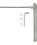 Stainless Steel Automatic Door Closer With Spring Operation And Easy Install For Home And Hotel Doors Quiet Durable Silver Finish