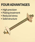 Heavy Duty Furniture Fastening Connectors Countertop Connector Table Top Fasteners gold plated bolt showcasing high precision features.