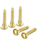 Brass Wood Screws M6 30mm Slotted Round Head Self Tapping Screws For Woodworking 10 Pack Heavy Duty Durable Corrosion Resistant