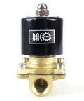 Front view of Brass Heavy Duty Electric Solenoid Valve Three Eighths Inch NPT 110V AC for water irrigation and fluid lines