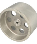 Pro Grade Aluminum Knurled Replacement Wheel For 2600 Cable Measures And Tape Rollers With 85 Millimeter Width, showing knurled design.