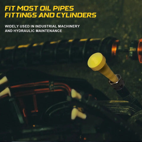 Universal Hydraulic Oil Service Plugs Kit With Oil Resistant NBR Rubber Plugs For Hoses And Joints, Heavy Duty Industrial Grade, Includes Two Large, Four Medium, Four Small Plugs, Size Range 0.04 In To 1.7 In.