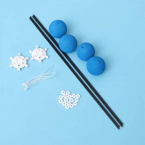 RC Helicopter Landing Training Gear Kit With Sponge Balls And Carbon Fiber Rods Floating Holder Pro Grade Friendly Practice Set For Stable Landings And Quick Setups Blue