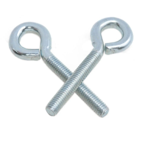 Eight Pack 1/4-20 By 1-1/2 Inch Zinc Plated Lifting Ring Eye Bolts Kit Built To Haul Heavy Loads For Hoisting And Rigging With Carbon Steel Construction And Corrosion Resistant Finish, two eye bolts