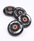 60mm Inline Skate Wheels 90A Hardness Replacement Pack With Bearings For Indoor And Outdoor Skating Durable Fast Rolling 4 Pack Built For Street And Rink