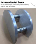 Heavy Duty Aluminum Door Pull Handle, Double Sided Push Pull For Front Doors And Glass Doors, Large Half Round Door Pulls