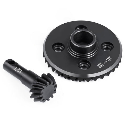 Beefed Up Steel Bevel Gear Set With 12T-33T Overdrive And 10T-35T Underdrive Differential Gears for TRX4 TRX6 RC Crawler