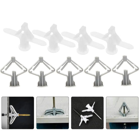 Heavy Duty Drywall Anchor Kit 400Pcs With Butterfly Wall Anchors and Screws shown for metal and gypsum board construction