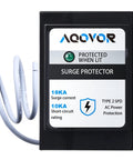 Slick Whole Panel Circuit Breaker Surge Protector Serving 18 Kiloamp Load Across Dual Branch Spaces For Residential Electrical Panels featuring pigtail hookup.