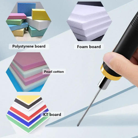 Image showing Electric Foam Cutter With Hot Wire Styrofoam Pen for cutting Polystyrene, Foam board, Pearl cotton, and KT board.