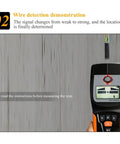 Wire detection demonstration of Slick Digital Wall Scanner And Straight Shot Stud Finder with LCD screen and signal feedback