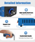 Detailed view of Portable Hand Crank Generator For Emergencies, 20W Manual Power Source with shaft core, support feet, ergonomic handle.