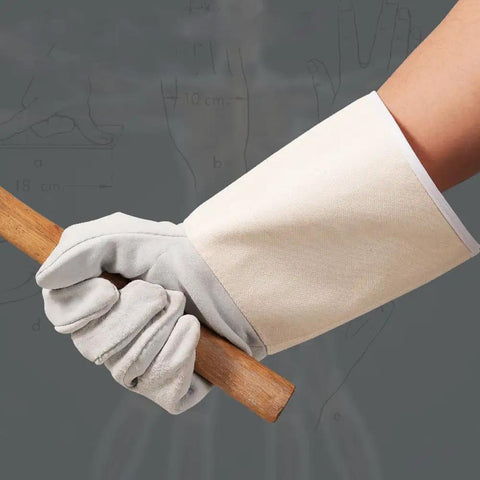 Heavy Duty Welding Gloves For MIG And Stick Welding, Built To Take The Heat, 13.8 Inch Gauntlet Cuff, leather material, holding tool