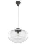 Saddle Creek 1 Light Noble Bronze Pendant With Seeded Glass Shade Dimmable Schoolhouse Ceiling Fixture For Kitchen Dining Living Rooms Bedroom And More Cozy Rooms