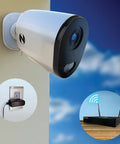 10 Channel Bluetooth Video Home Security System With 8 Plug In WiFi 2K HD Spotlight Cameras For Indoor And Outdoor Use