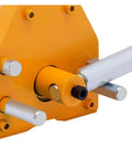 Close-up view of Heavy-Duty Steel Magnetic Lifter With Solid Rubber Grip, 10 Point Six Inch Permanent Magnet Hoist hardware details.