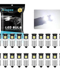 12V White BA9S LED Bulb For Car Interior Lights 1445 1815 1816 1893 1895 53 57 64111 755 0.8W 100lm 5050 Chips display