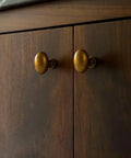 Oval Antique Brass Cabinet Knobs Zinc Alloy For Drawers Dresser Cupboard Wardrobe Vintage Hardware With Rust Resistant Electroplating Easy Install And A Retro Dope Vibe fixed on wooden cabinet