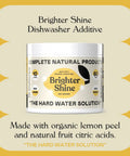 Brighter Shine Dishwasher Cleaner Powder With Lemon Citric Acid For Mineral Buildup And Hard Water Spots, Cleans Dishes And Glassware Like A Pro, Cuts Through Residue, 60 Uses jar, 10 oz