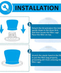 Installation guide for Microlined Cloth Filter Pack Of Three For Two To Two Point Five Gallon Shop Vacs Replacement Filter Fits Craftsman Armor All Vacmaster