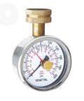 SENCTRL water pressure gauge, 2.5 inch dial, stainless steel case, 3/4 inch female garden hose thread