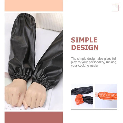 Built Different Waterproof PVC Oversleeves Three Pack Long Arm Protectors in black, reusable for cooking and cleaning.