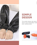 Heavy Duty Waterproof Pvc Oversleeves 6 Pack Set Oilproof Arm Covers For Mechanics And Diy Daily Grind Grease Monkey Ready reusable arm sleeves in black design.
