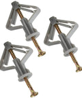 Self Drilling Drywall Anchor Kit With Screws For Hollow Walls And Gypsum Board Nylon Expansion Plugs close-up view of anchors with screws.